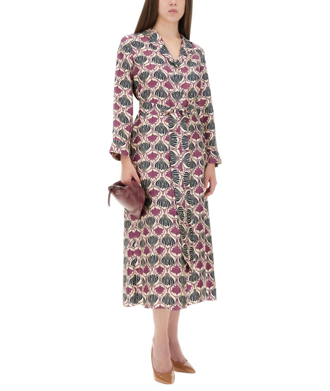 'S MAX MARA Мульти шелковое повседневное платье, фото 5