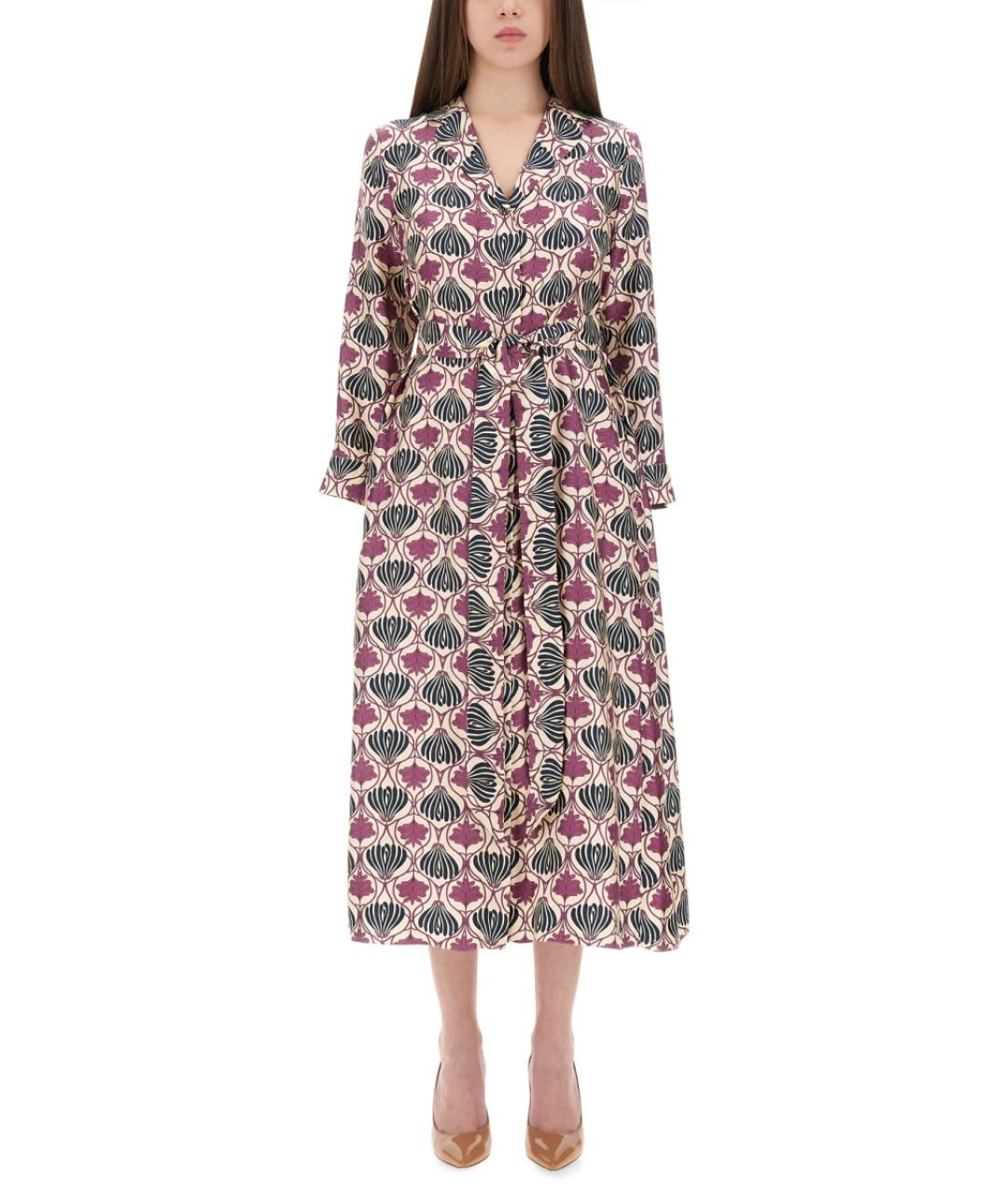 'S MAX MARA Мульти шелковое повседневное платье, фото 2