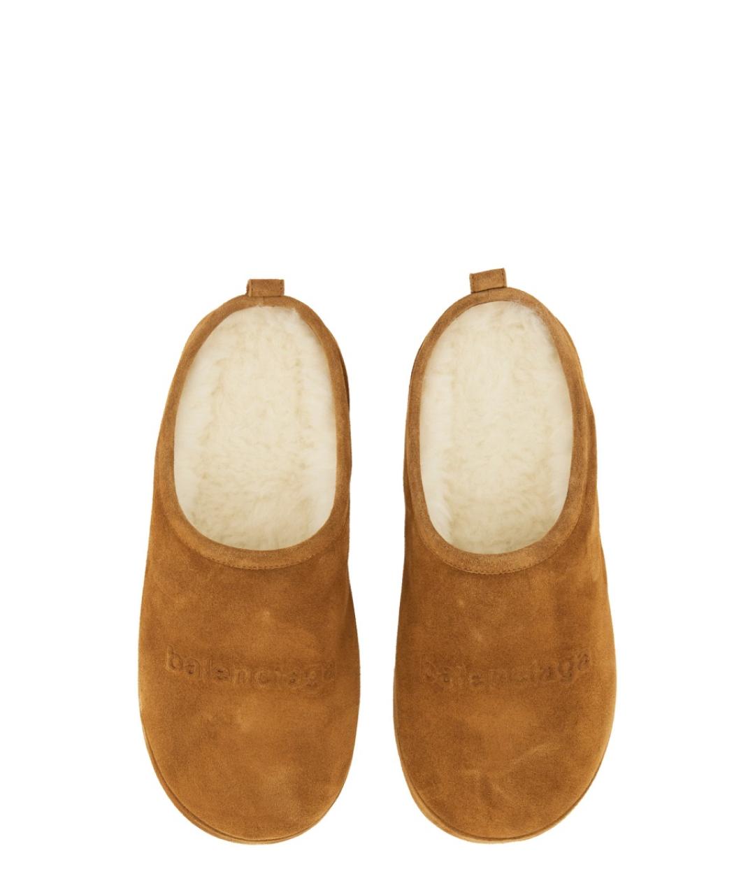 BALENCIAGA Коричневые замшевые сабо, фото 5