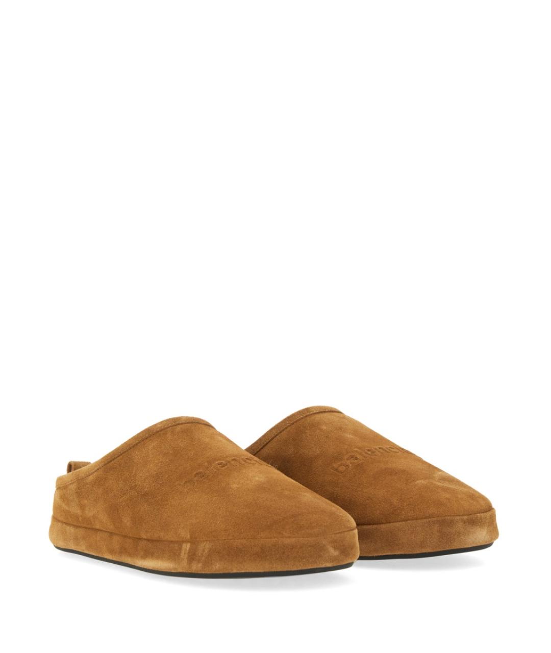 BALENCIAGA Коричневые замшевые сабо, фото 2