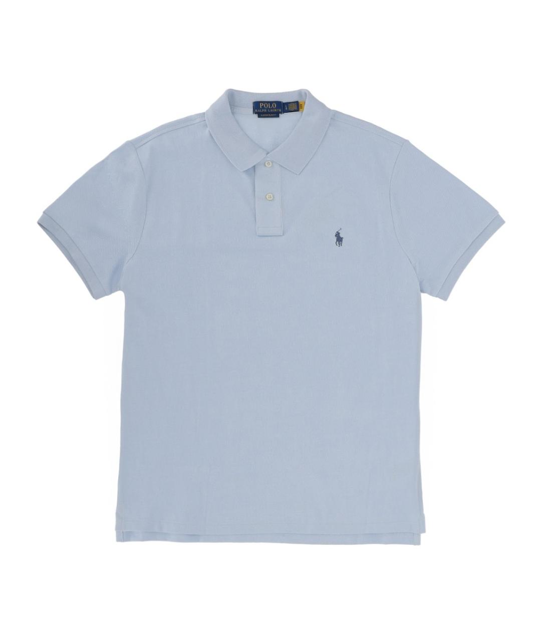 POLO RALPH LAUREN Синее хлопковое поло с коротким рукавом, фото 1