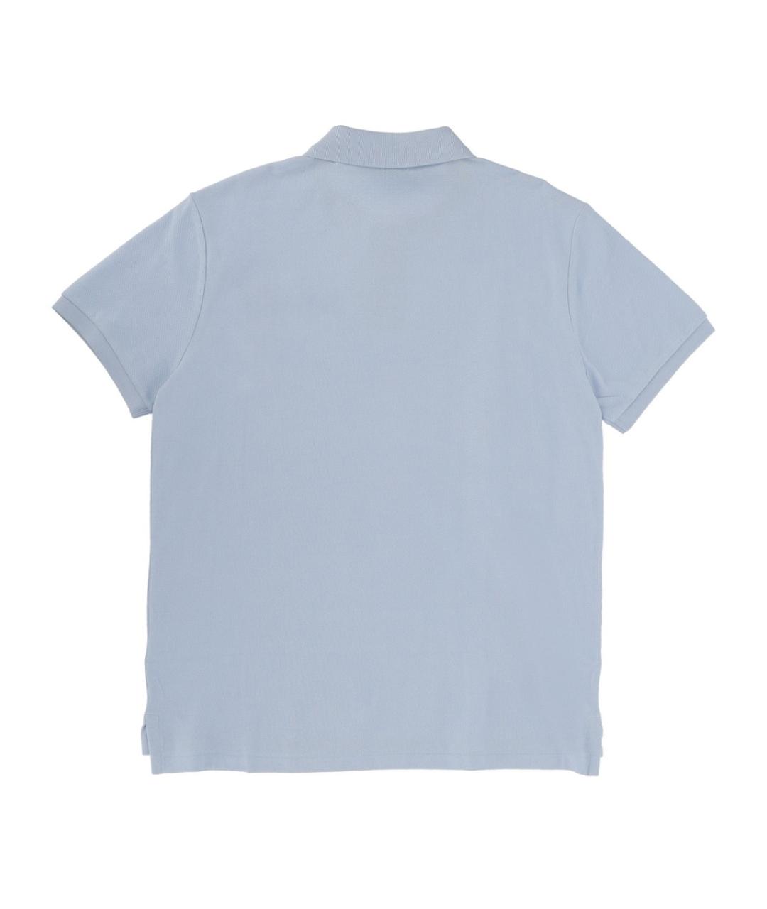 POLO RALPH LAUREN Синее хлопковое поло с коротким рукавом, фото 2