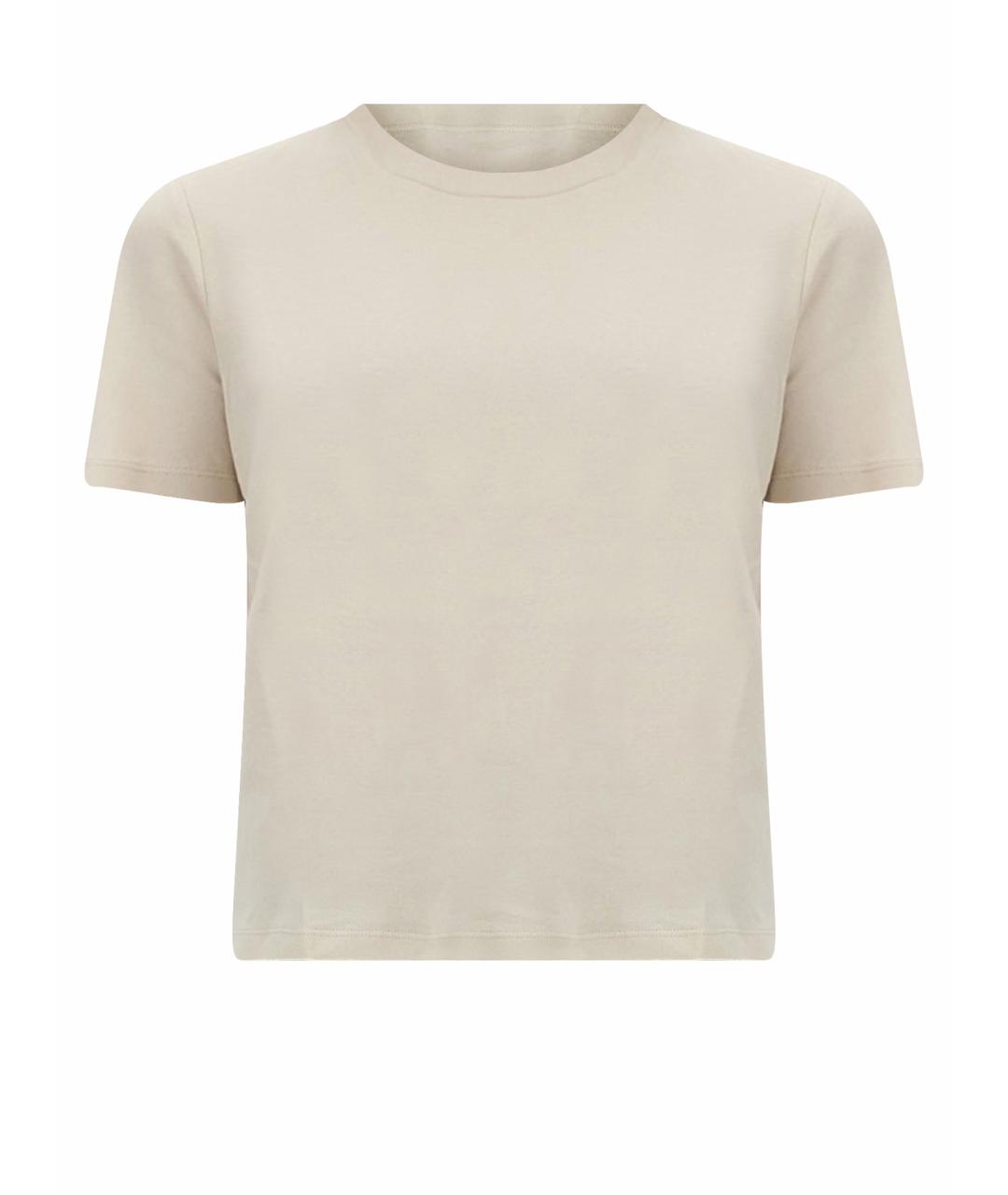 'S MAX MARA Бежевая хлопковая футболка, фото 1