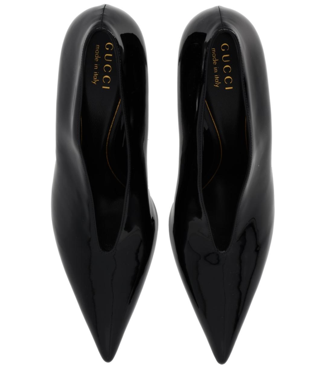 GUCCI Черные туфли из лакированной кожи, фото 5