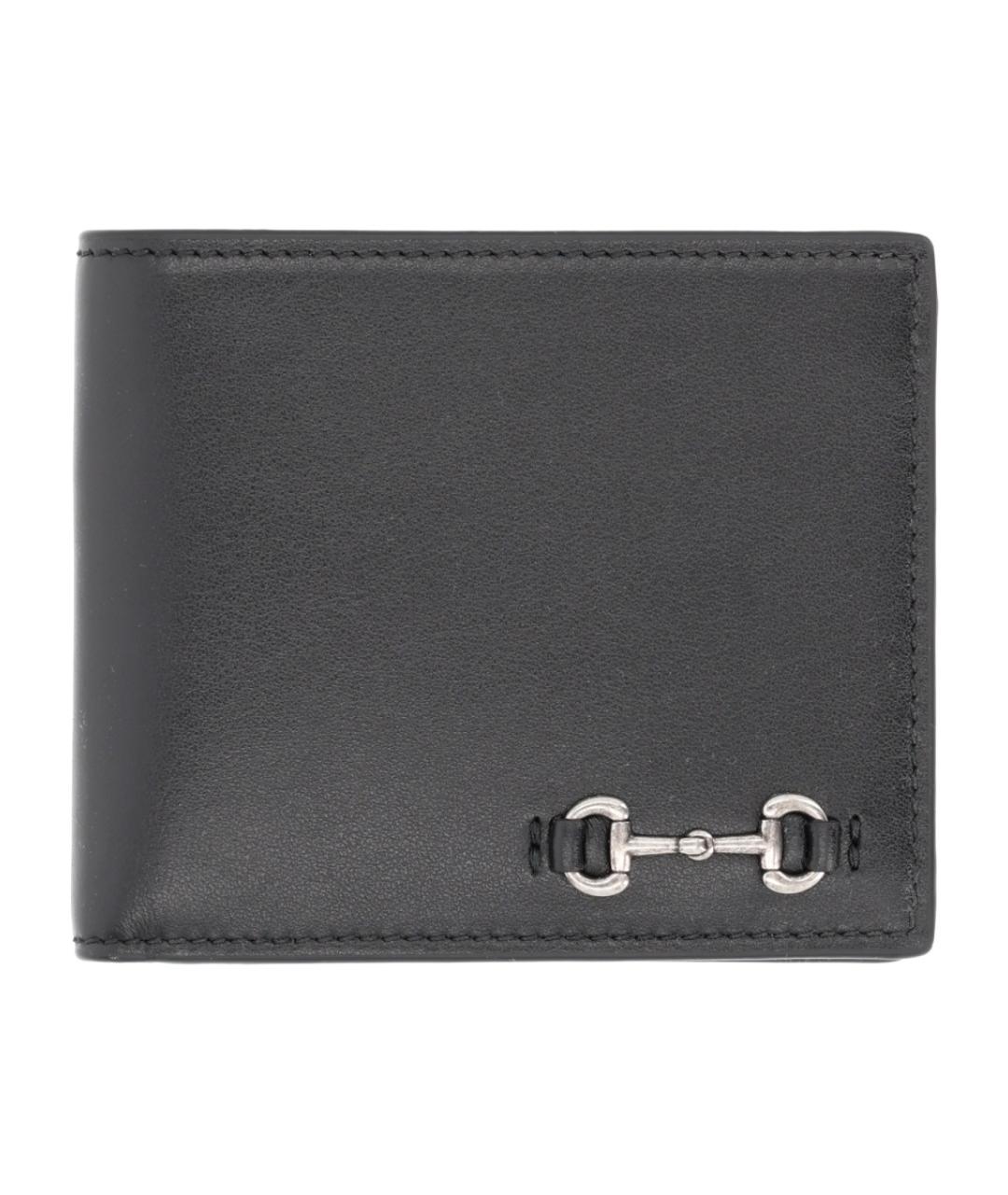 GUCCI Черный кожаный кошелек, фото 1