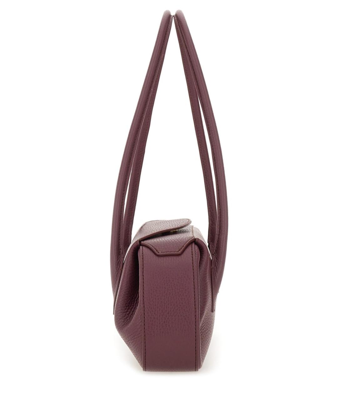 YUZEFI Бордовая кожаная сумка через плечо, фото 3