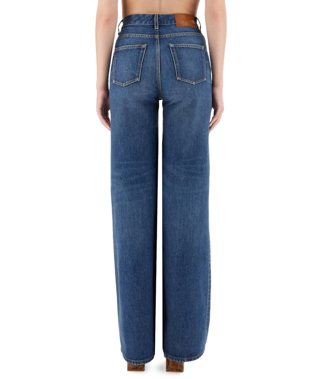 CHLOE Синие хлопковые прямые джинсы, фото 3