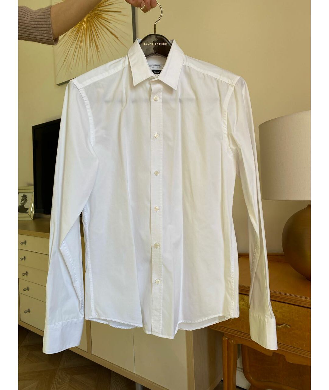 VERSACE COLLECTION Белая хлопковая классическая рубашка, фото 7