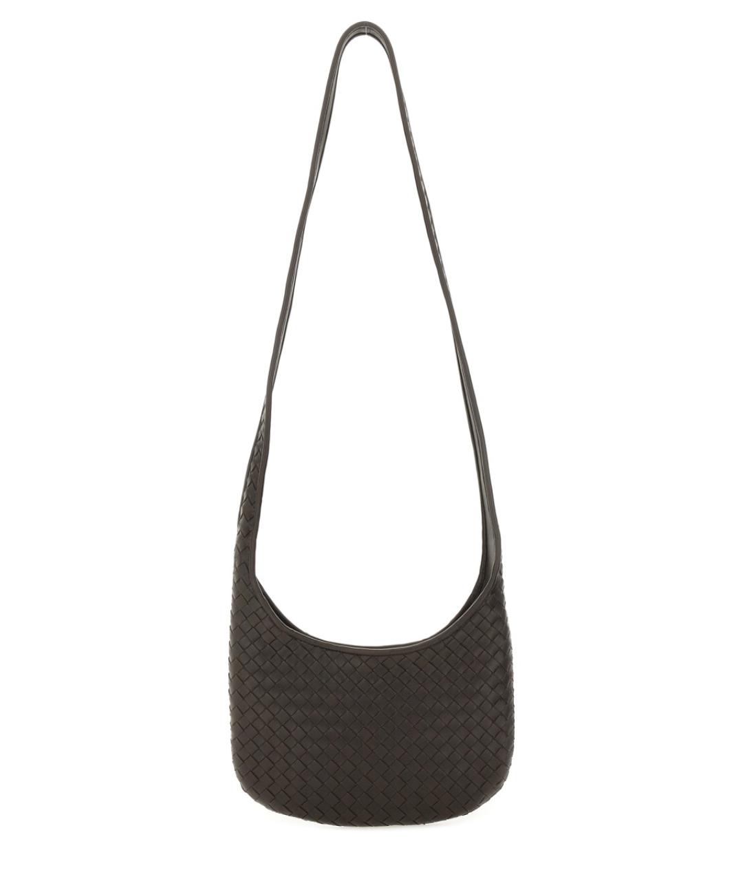 BOTTEGA VENETA Коричневая кожаная сумка на плечо, фото 1