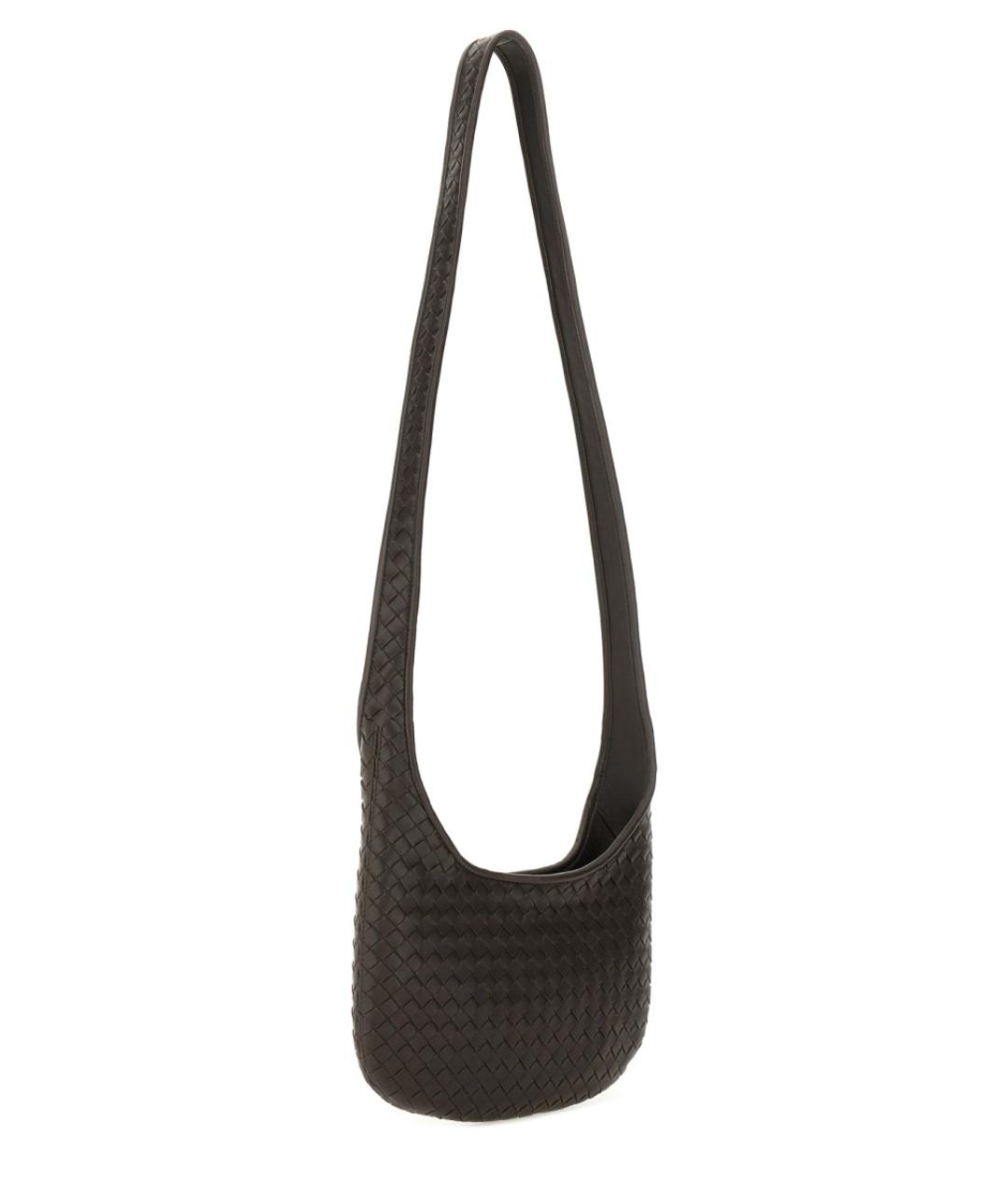 BOTTEGA VENETA Коричневая кожаная сумка на плечо, фото 2