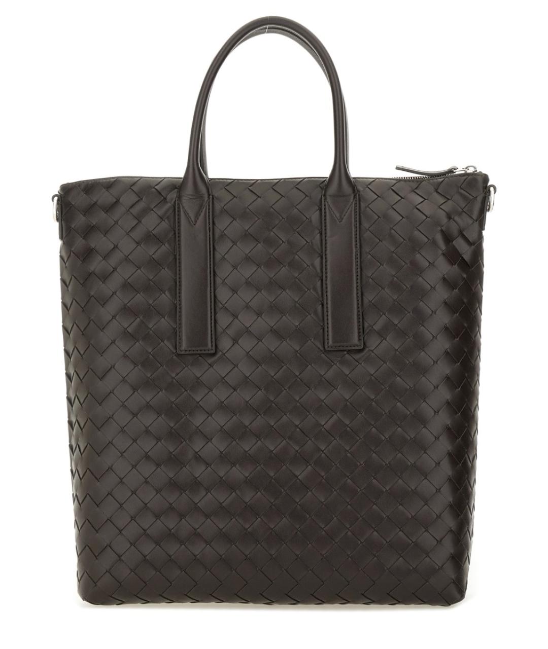 BOTTEGA VENETA Коричневая кожаная сумка тоут, фото 4