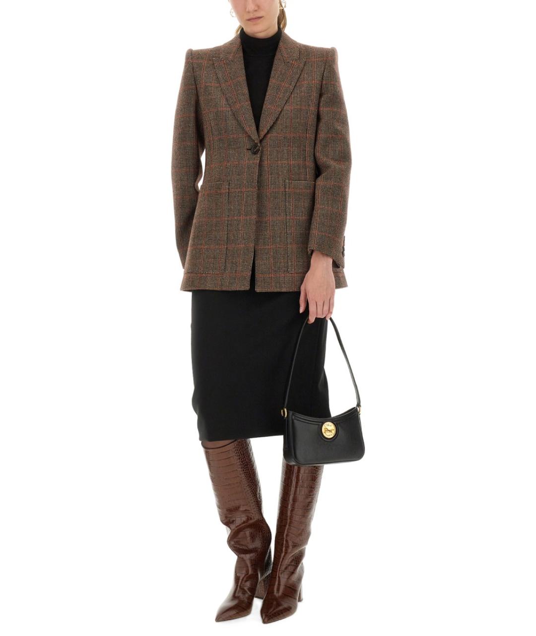 CHLOE Коричневый шерстяной жакет/пиджак, фото 3