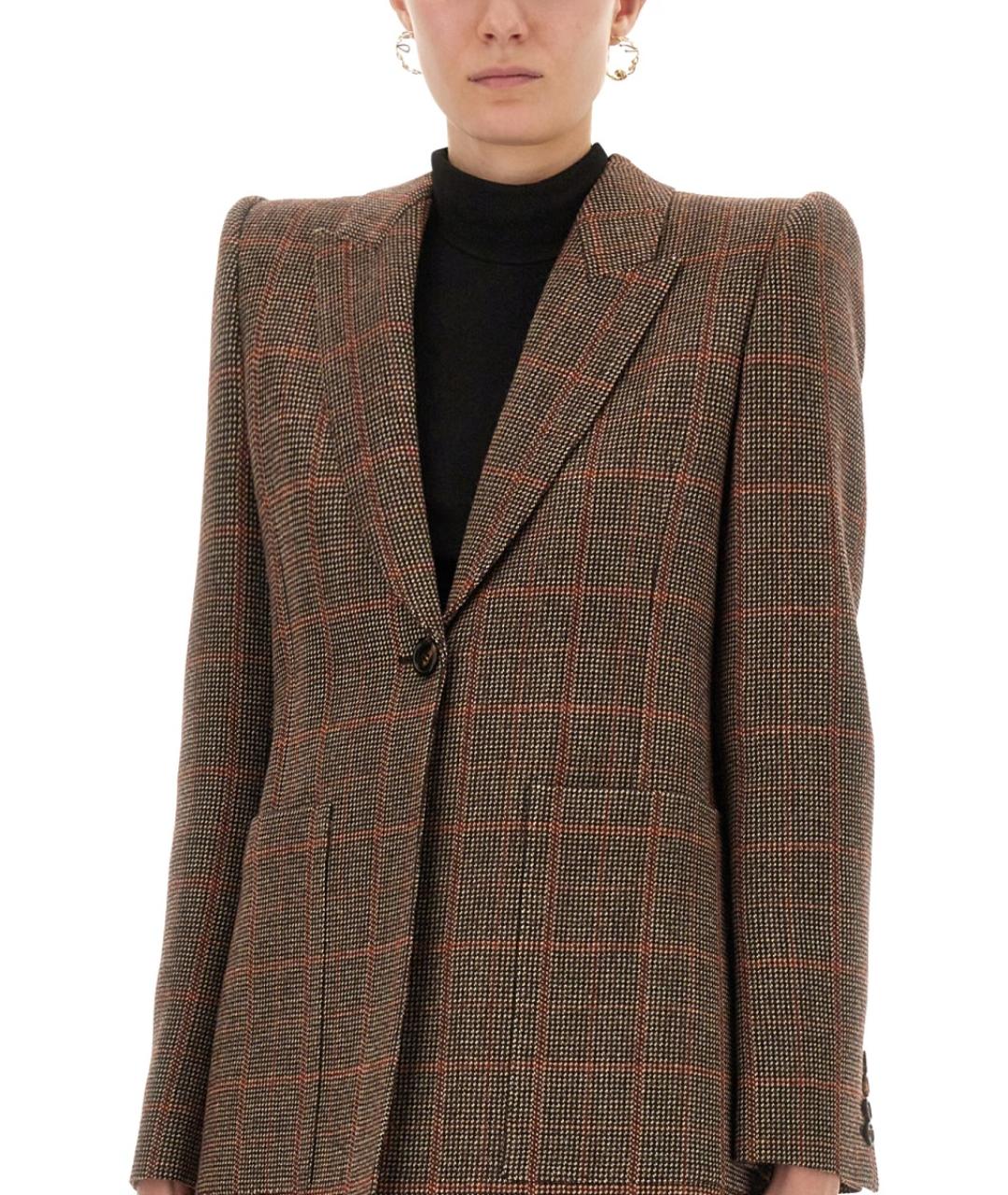 CHLOE Коричневый шерстяной жакет/пиджак, фото 5