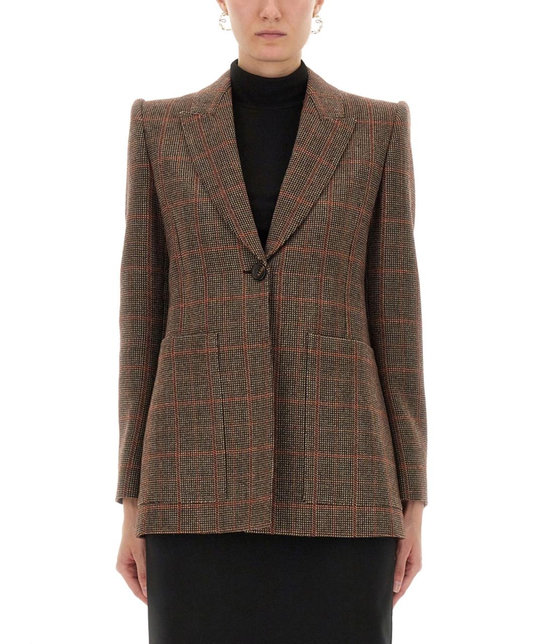 CHLOE Коричневый шерстяной жакет/пиджак, фото 2