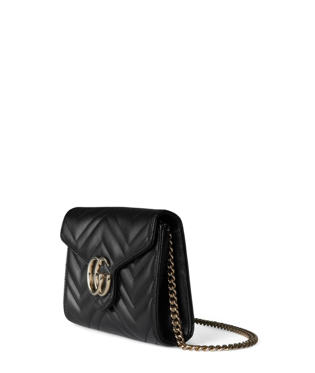 GUCCI Черная кожаная сумка через плечо, фото 3
