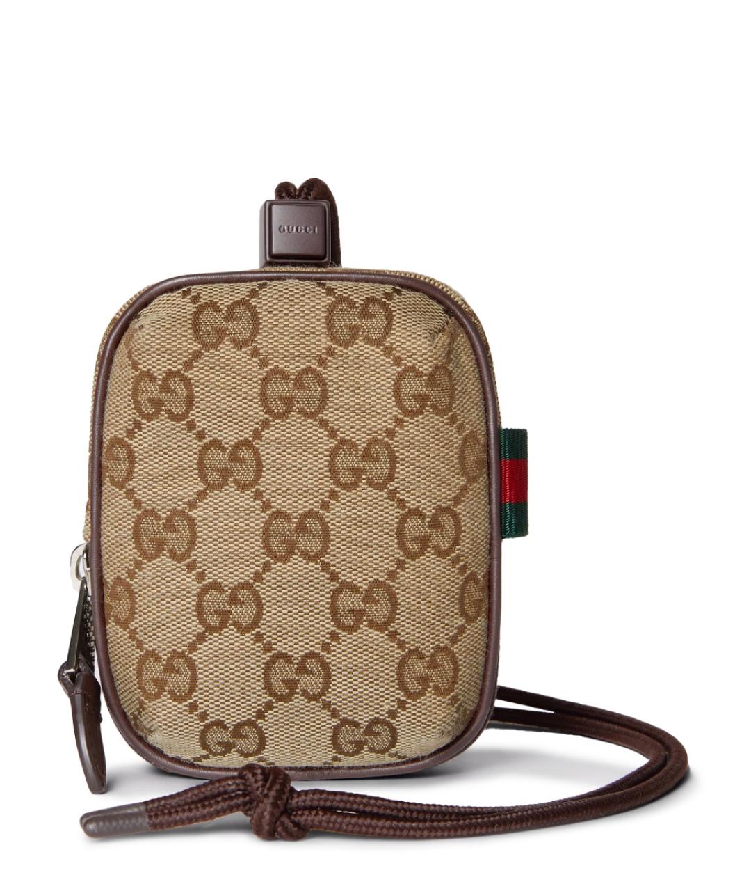 GUCCI Бежевая синтетическая сумка на плечо, фото 2