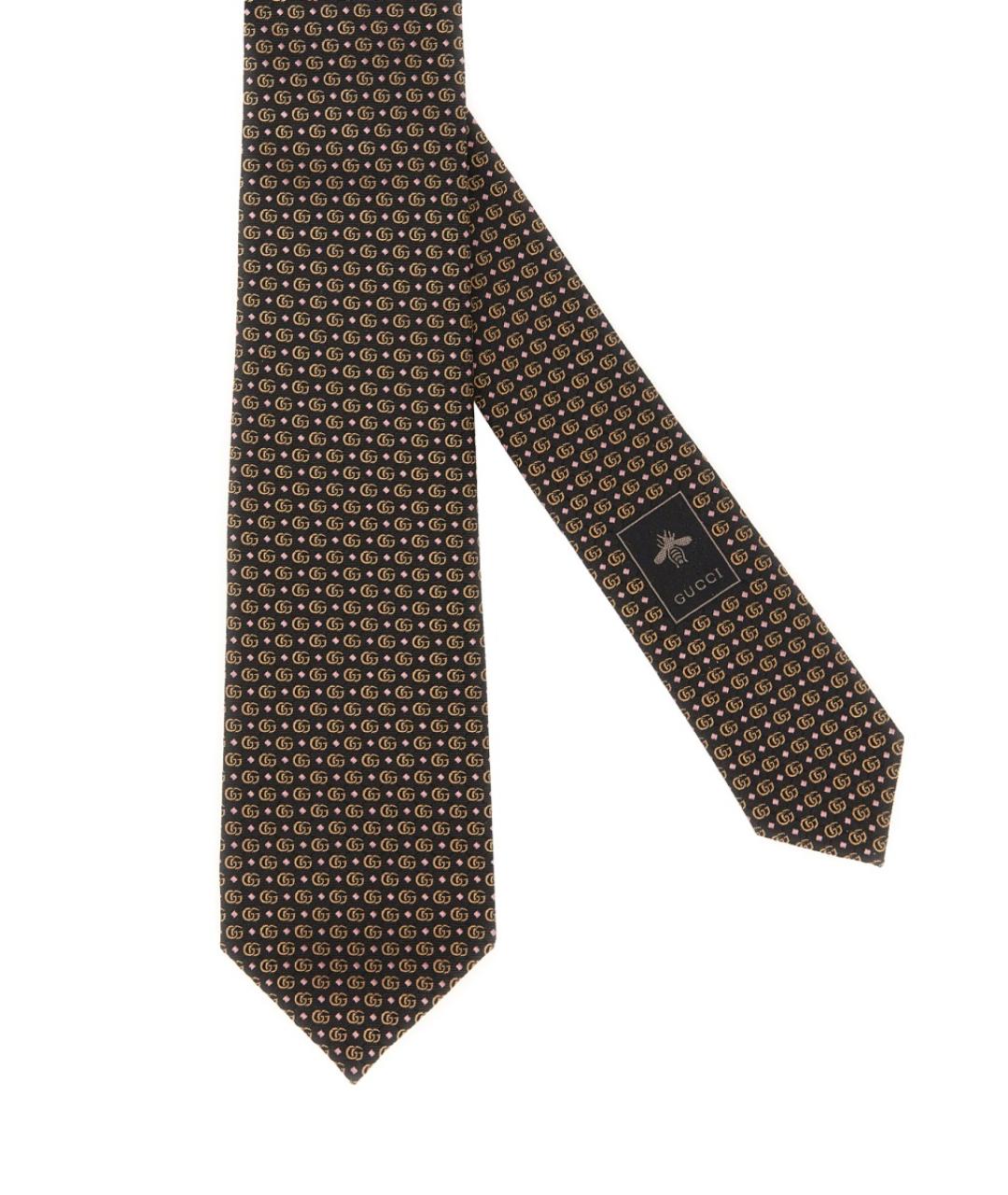 GUCCI Коричневый шелковый галстук, фото 2