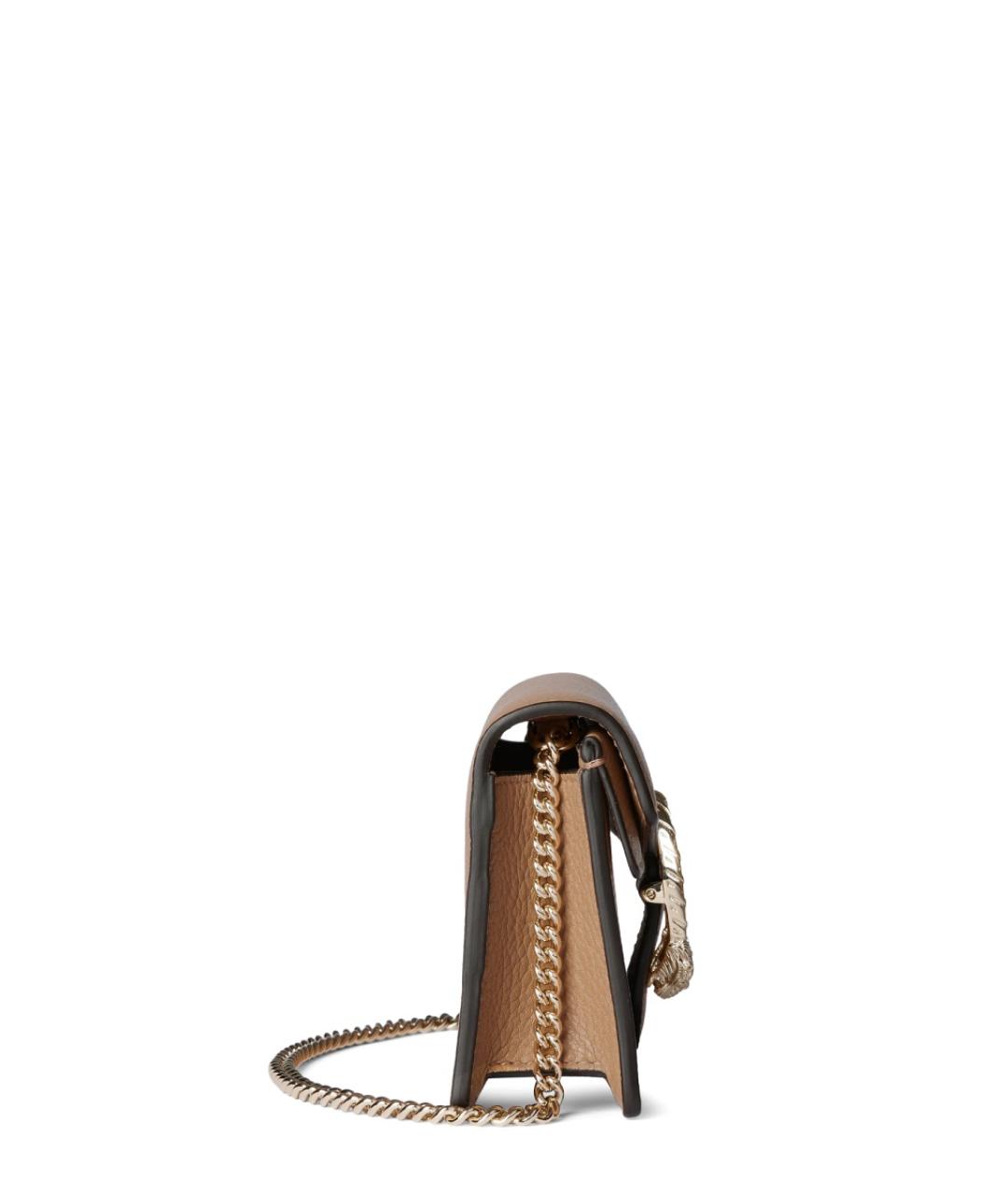 GUCCI Бежевая кожаная сумка через плечо, фото 4