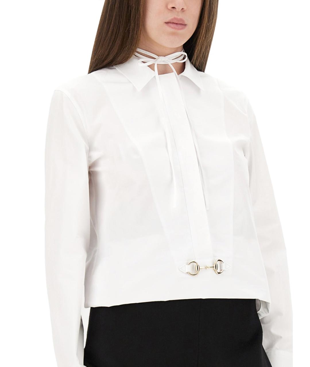 GUCCI Белая хлопковая рубашка, фото 4