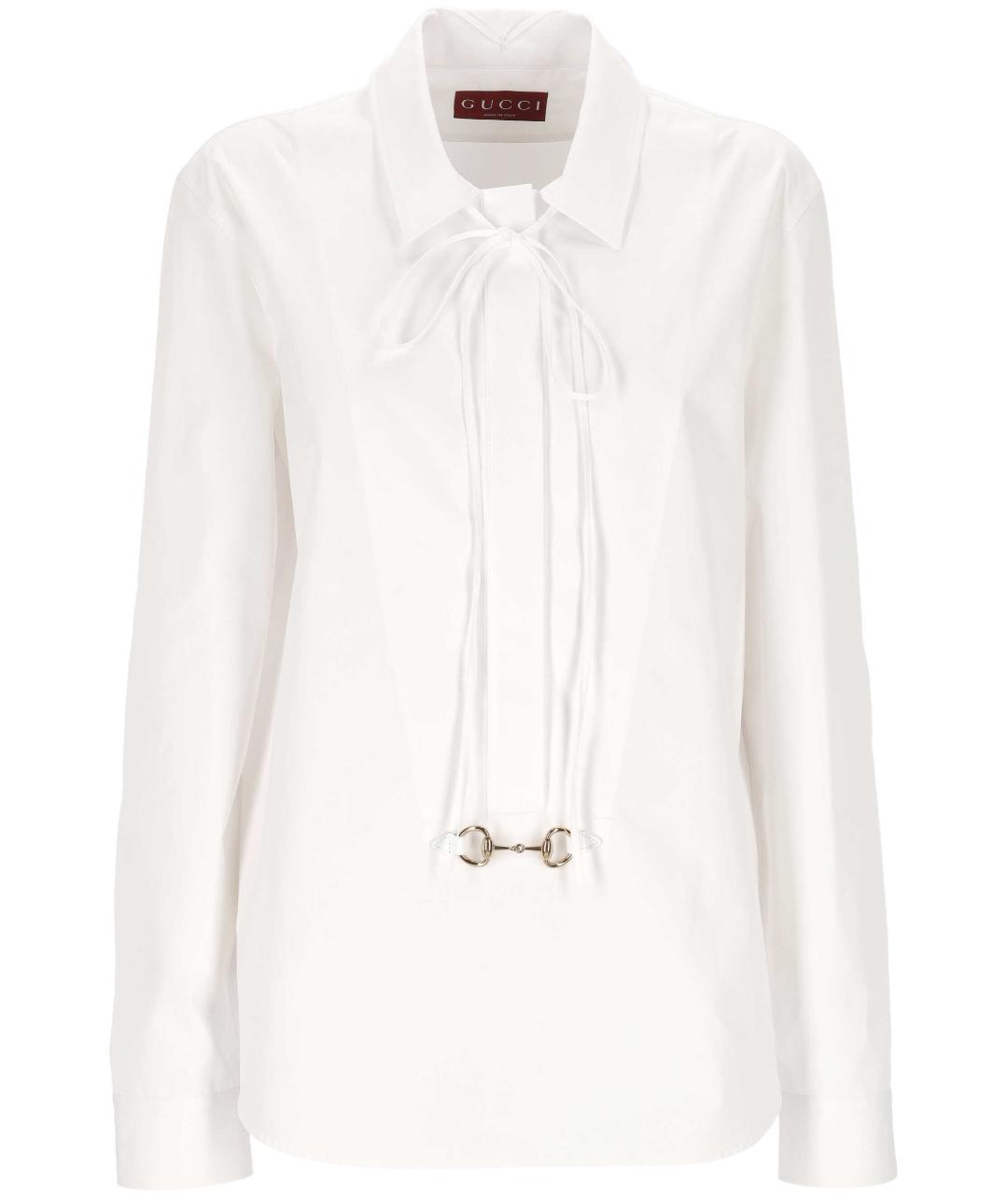 GUCCI Белая хлопковая рубашка, фото 1