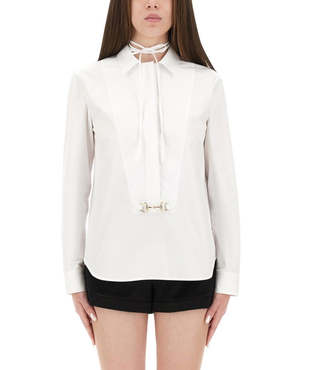 GUCCI Белая хлопковая рубашка, фото 5