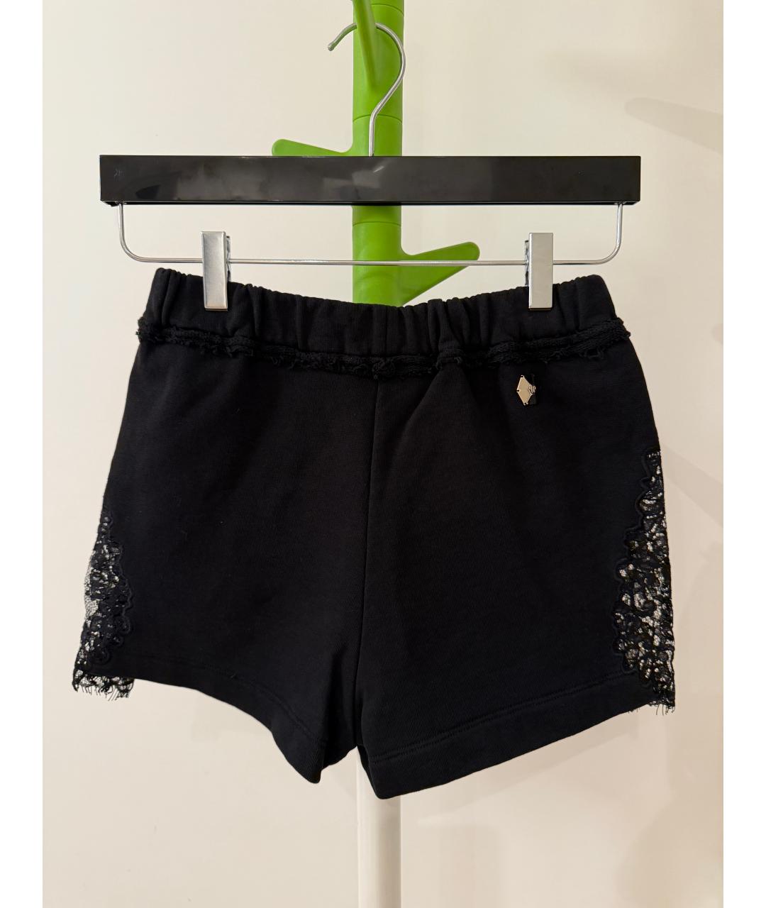 PHILIPP PLEIN Черные хлопковые шорты, фото 2