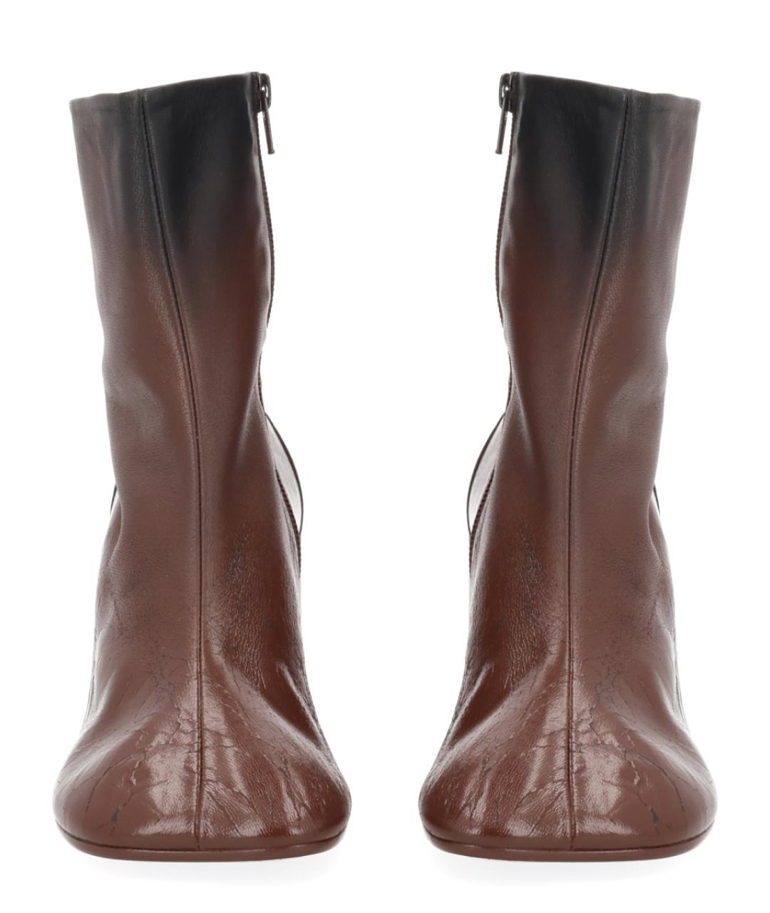 MM6 MAISON MARGIELA Коричневые кожаные ботинки, фото 3