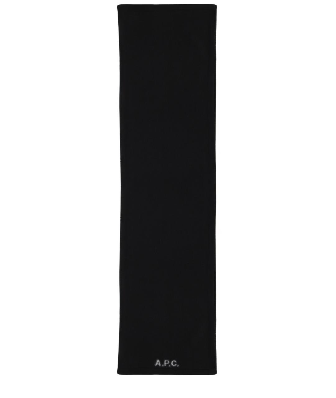 A.P.C. Черный шерстяной шарф, фото 1