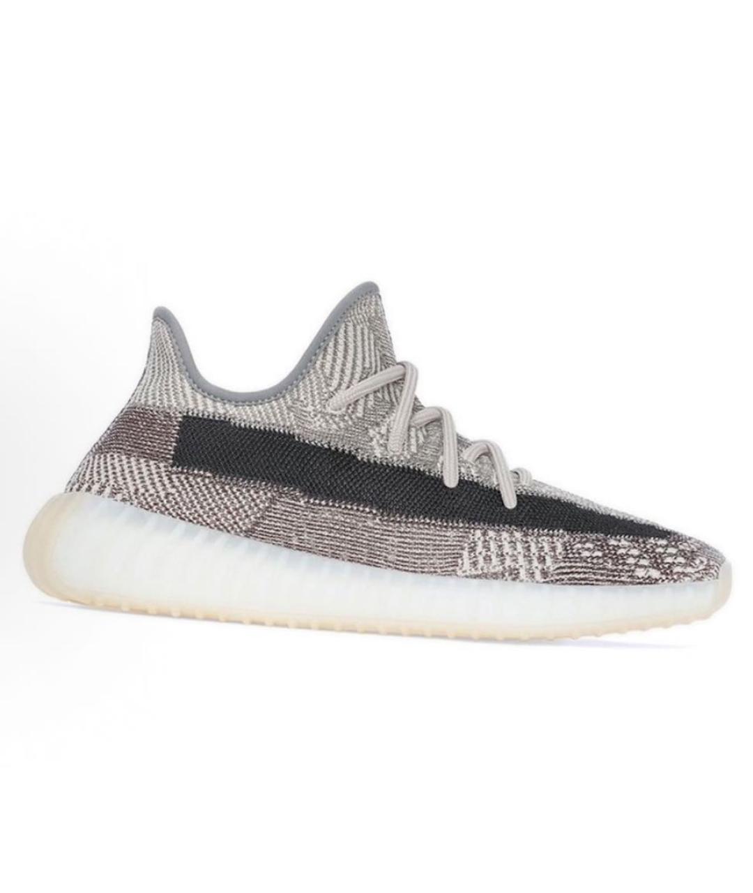 ADIDAS YEEZY Серые текстильные низкие кроссовки / кеды, фото 2