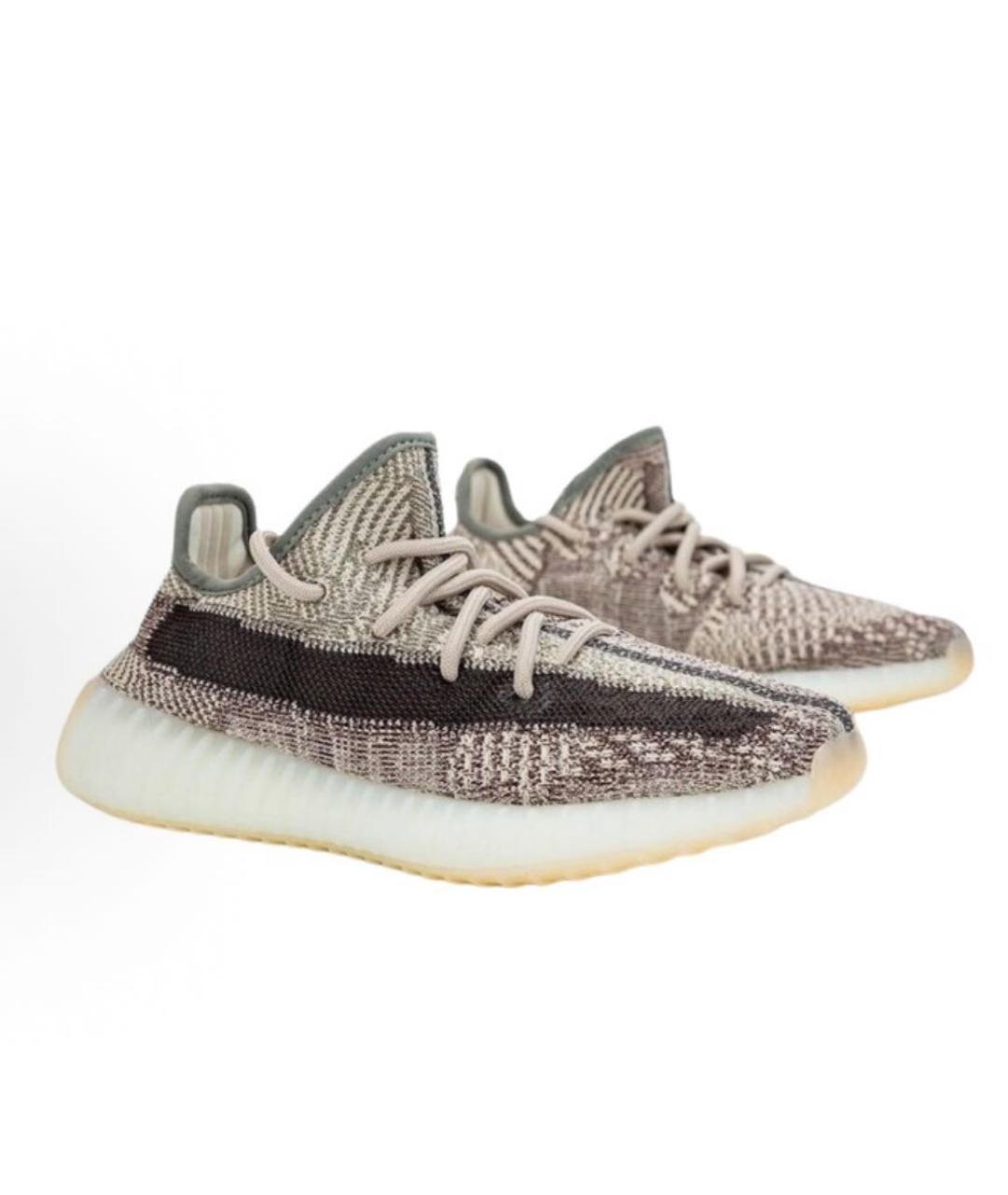 ADIDAS YEEZY Серые текстильные низкие кроссовки / кеды, фото 3