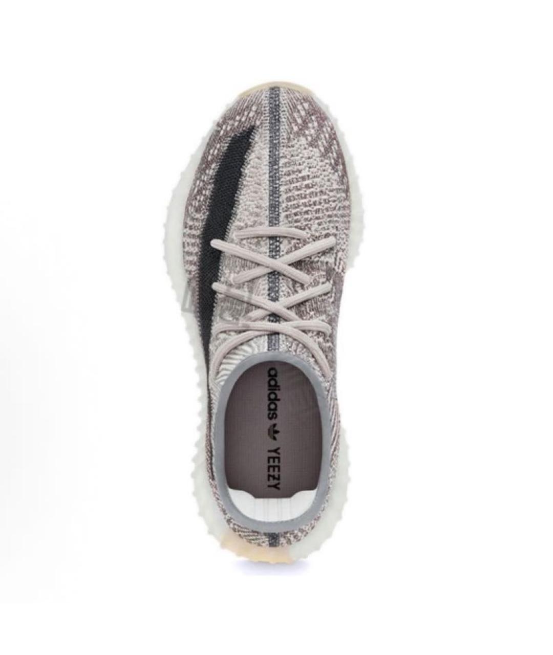 ADIDAS YEEZY Серые текстильные низкие кроссовки / кеды, фото 4