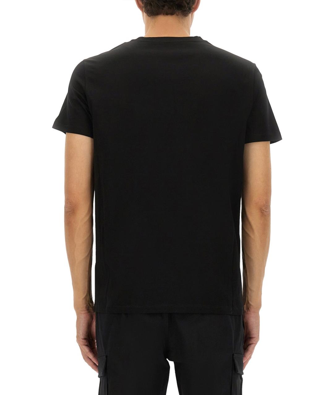 MONCLER Черная хлопковая футболка, фото 3