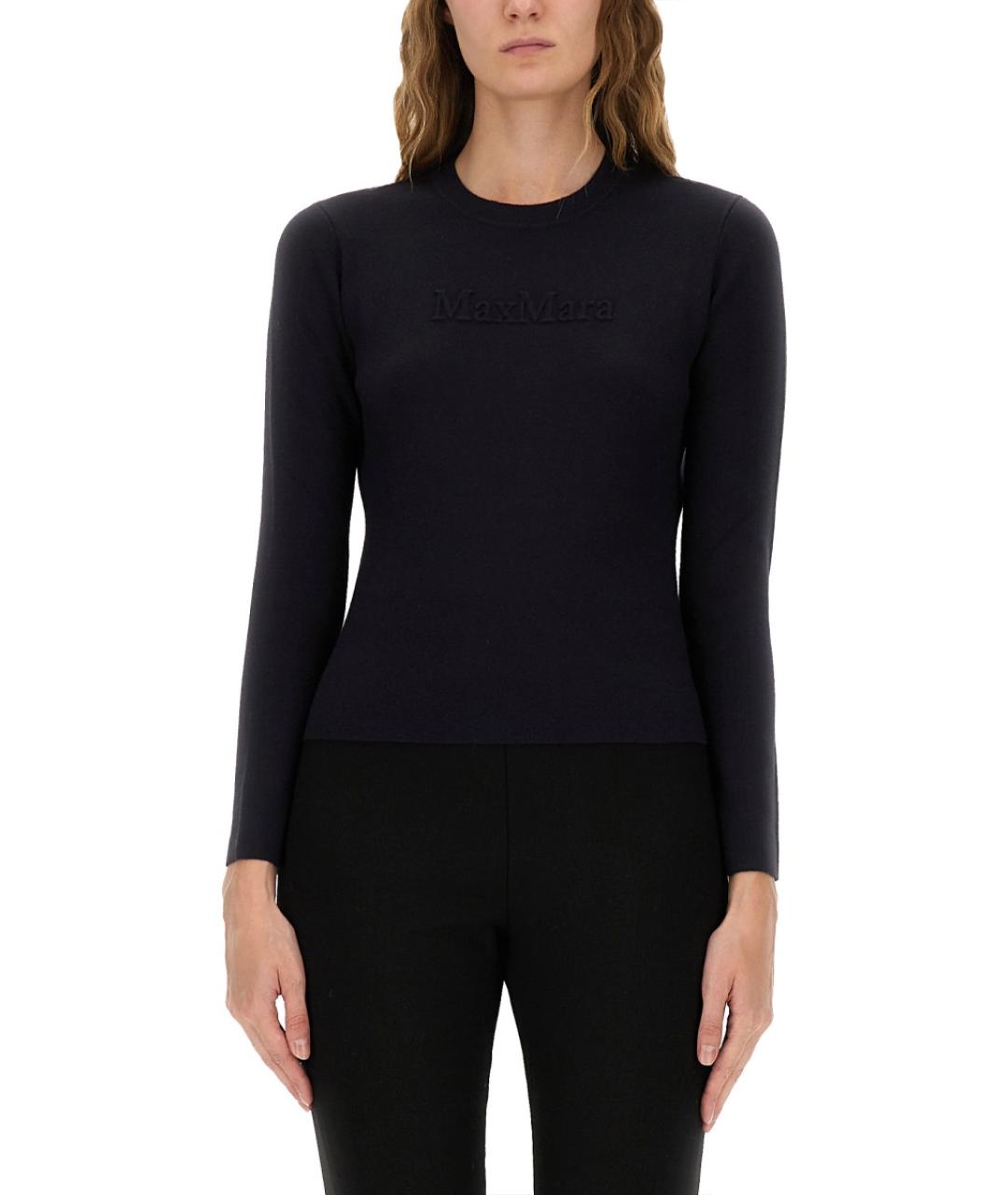 MAX MARA Синий вискозный джемпер / свитер, фото 5