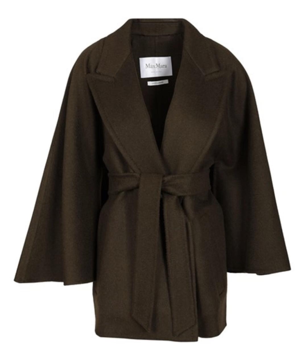 MAX MARA Зеленый шерстяной тренч/плащ, фото 1