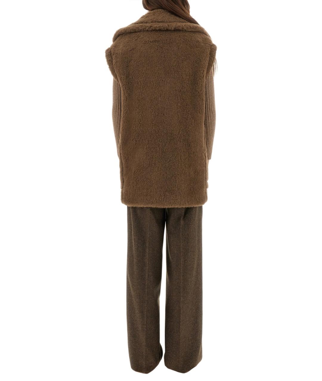 MAX MARA Коричневый шерстяной жилет, фото 4