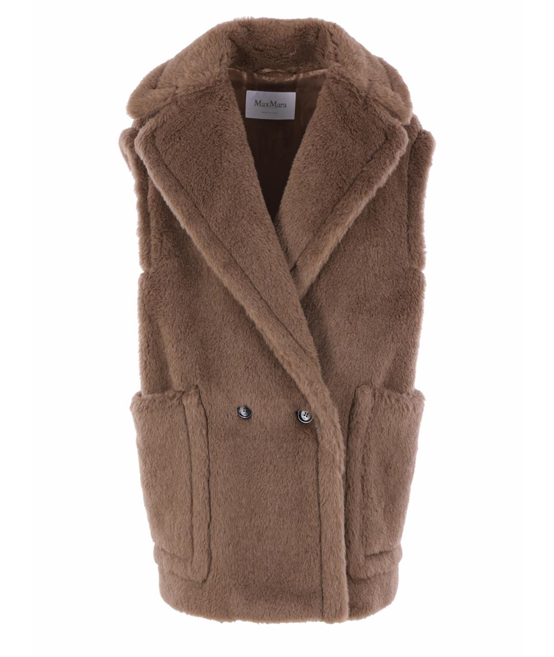 MAX MARA Коричневый шерстяной жилет, фото 1