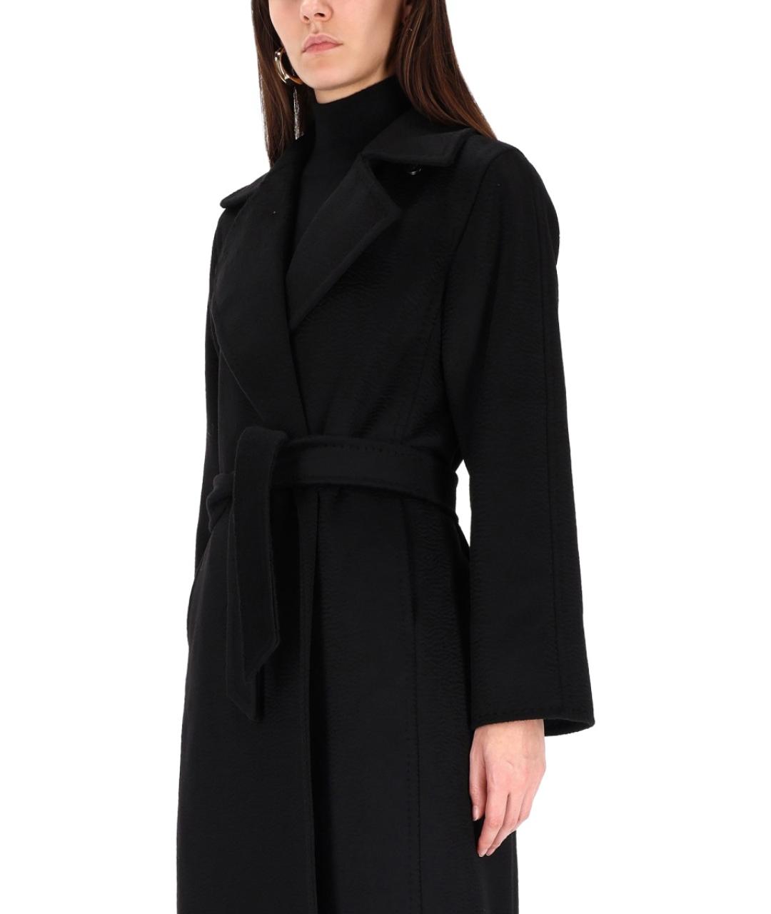 MAX MARA Черный шерстяной тренч/плащ, фото 4