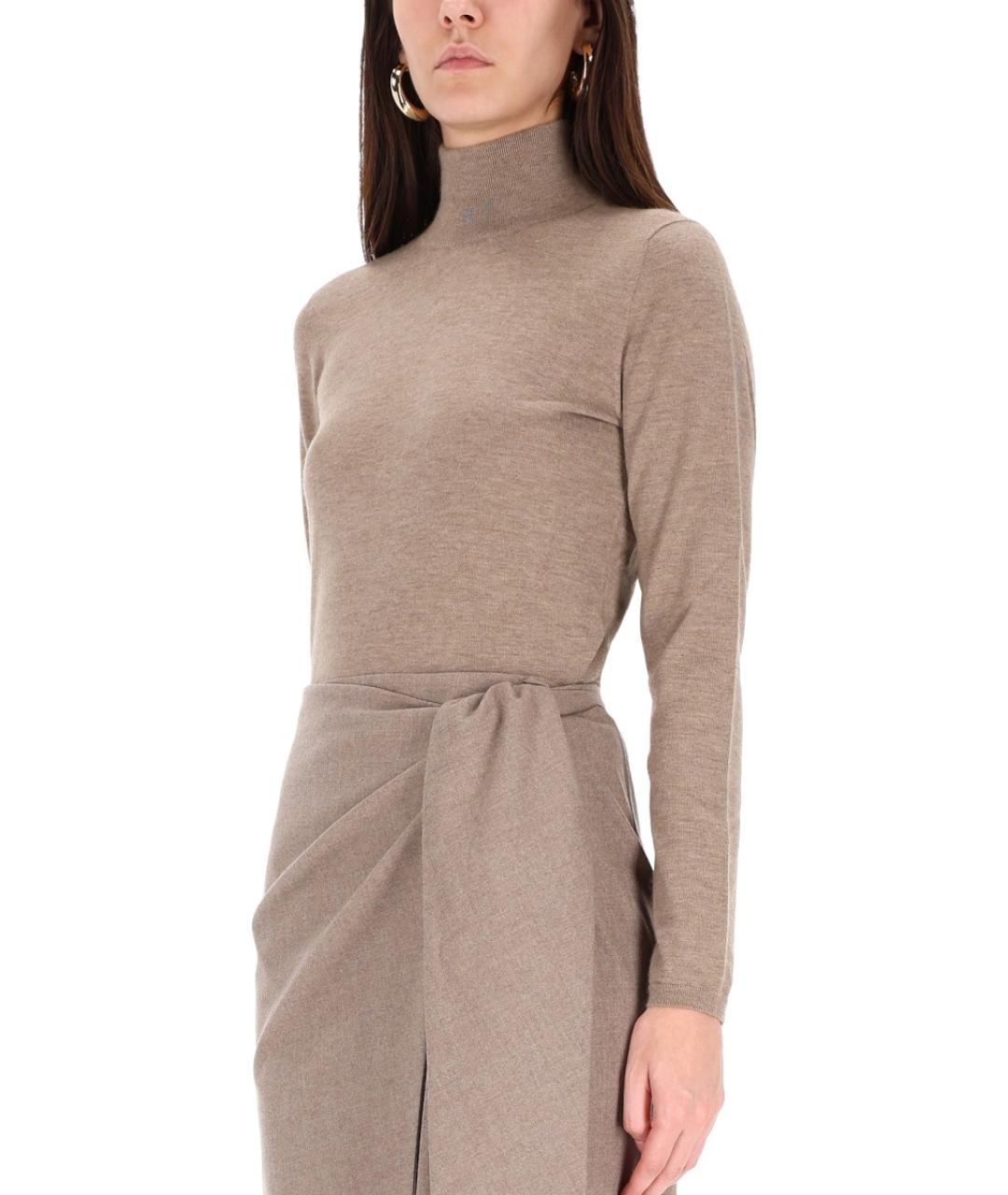 MAX MARA Бежевая кашемировая водолазка, фото 4