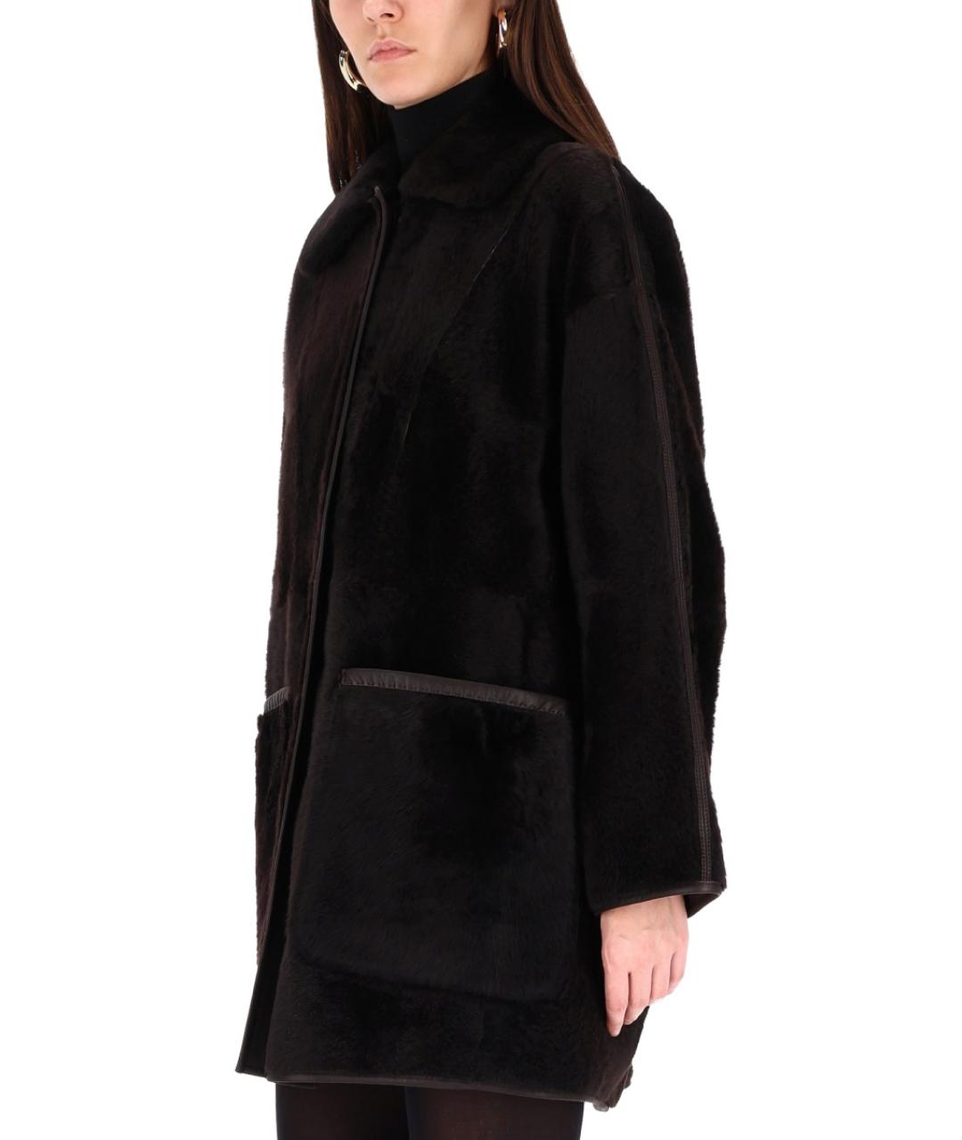 MAX MARA Коричневое кожаное пальто, фото 5