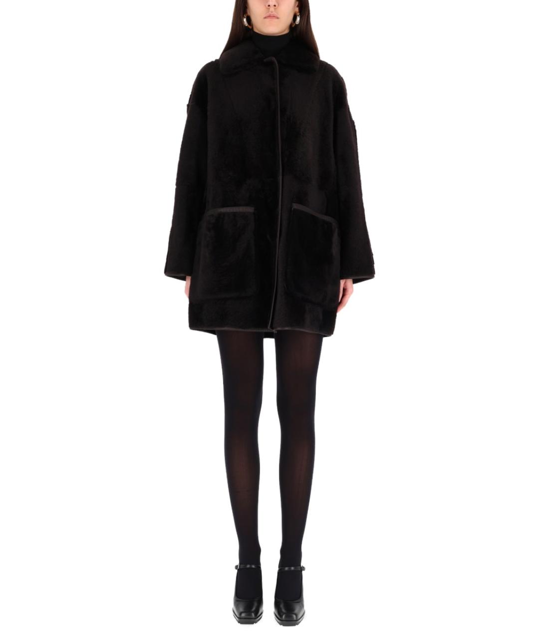 MAX MARA Коричневое кожаное пальто, фото 6