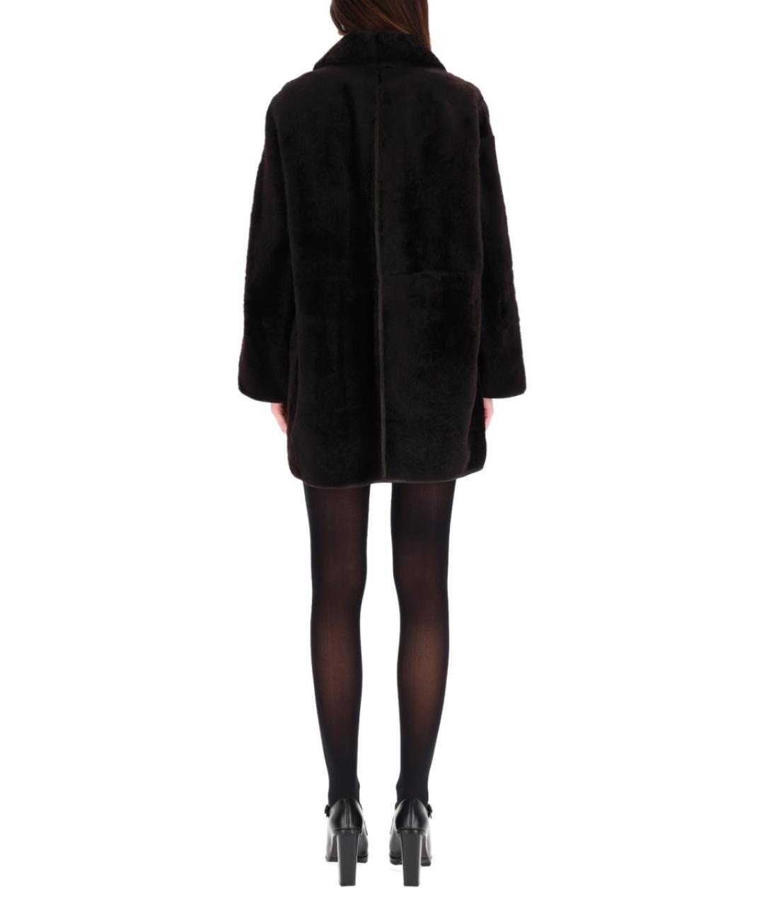 MAX MARA Коричневое кожаное пальто, фото 4