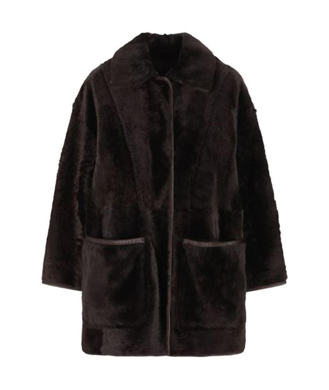 MAX MARA Коричневое кожаное пальто, фото 1