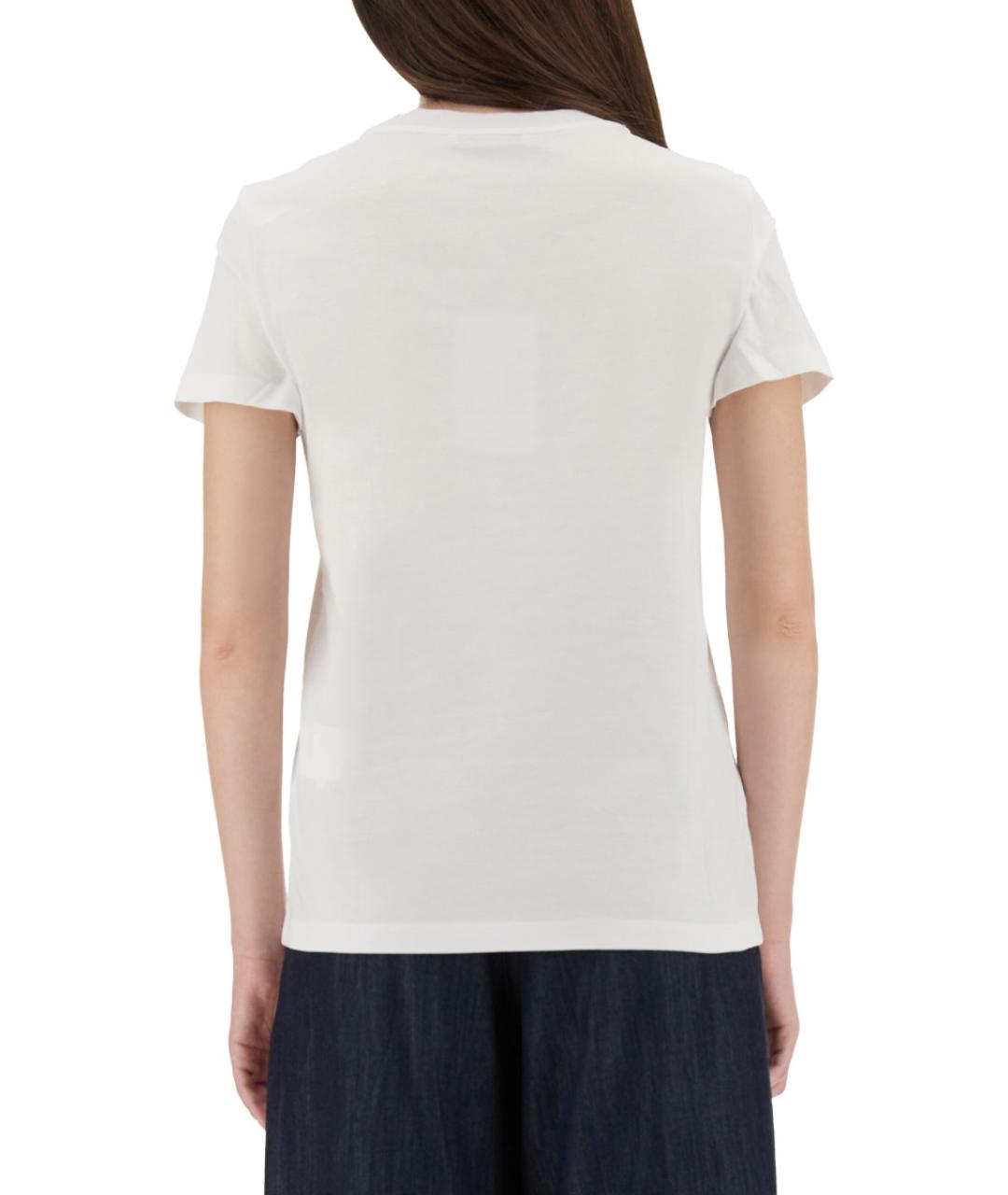 MAX MARA Белая хлопковая футболка, фото 2
