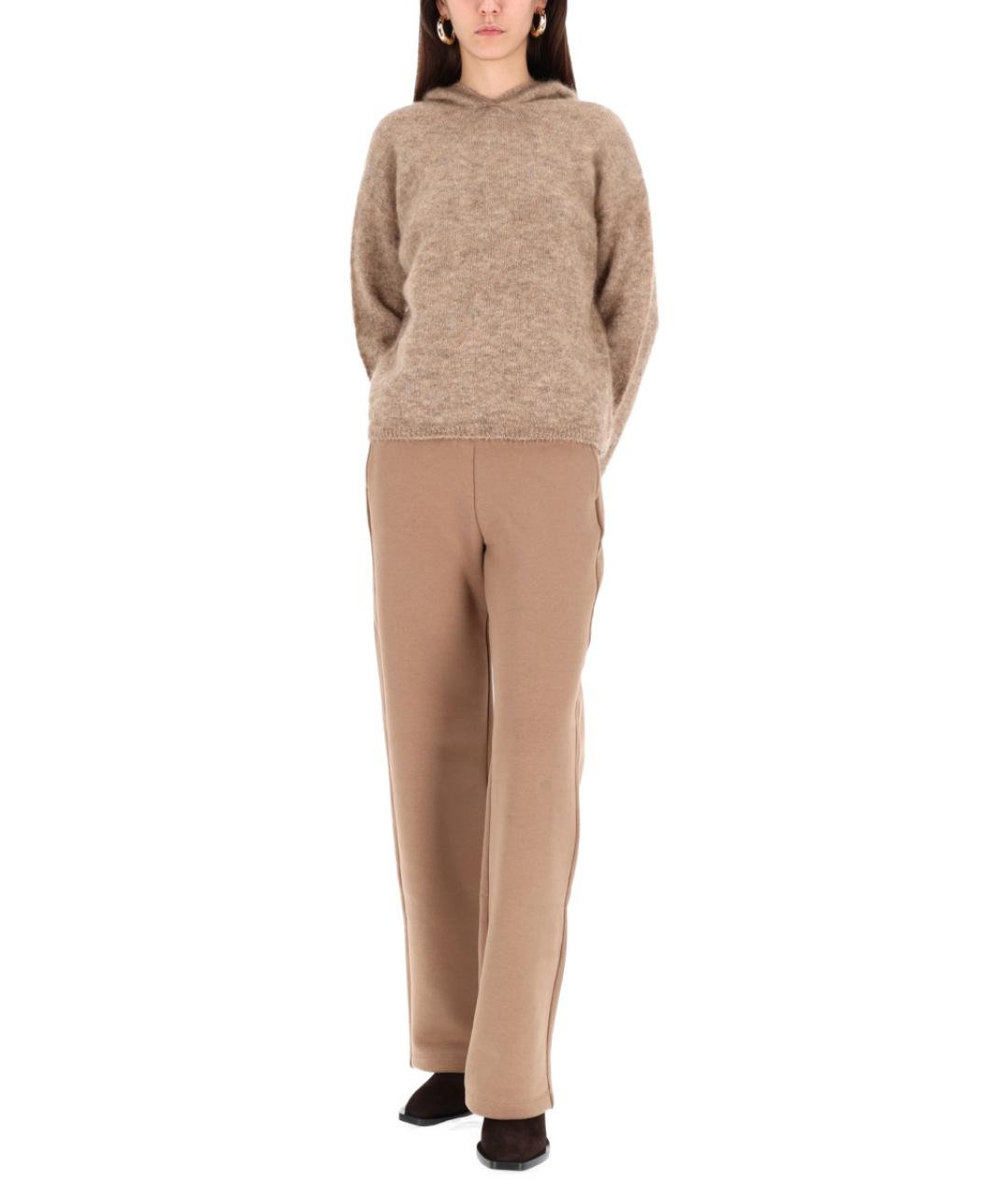 'S MAX MARA Бежевый шерстяной джемпер / свитер, фото 3