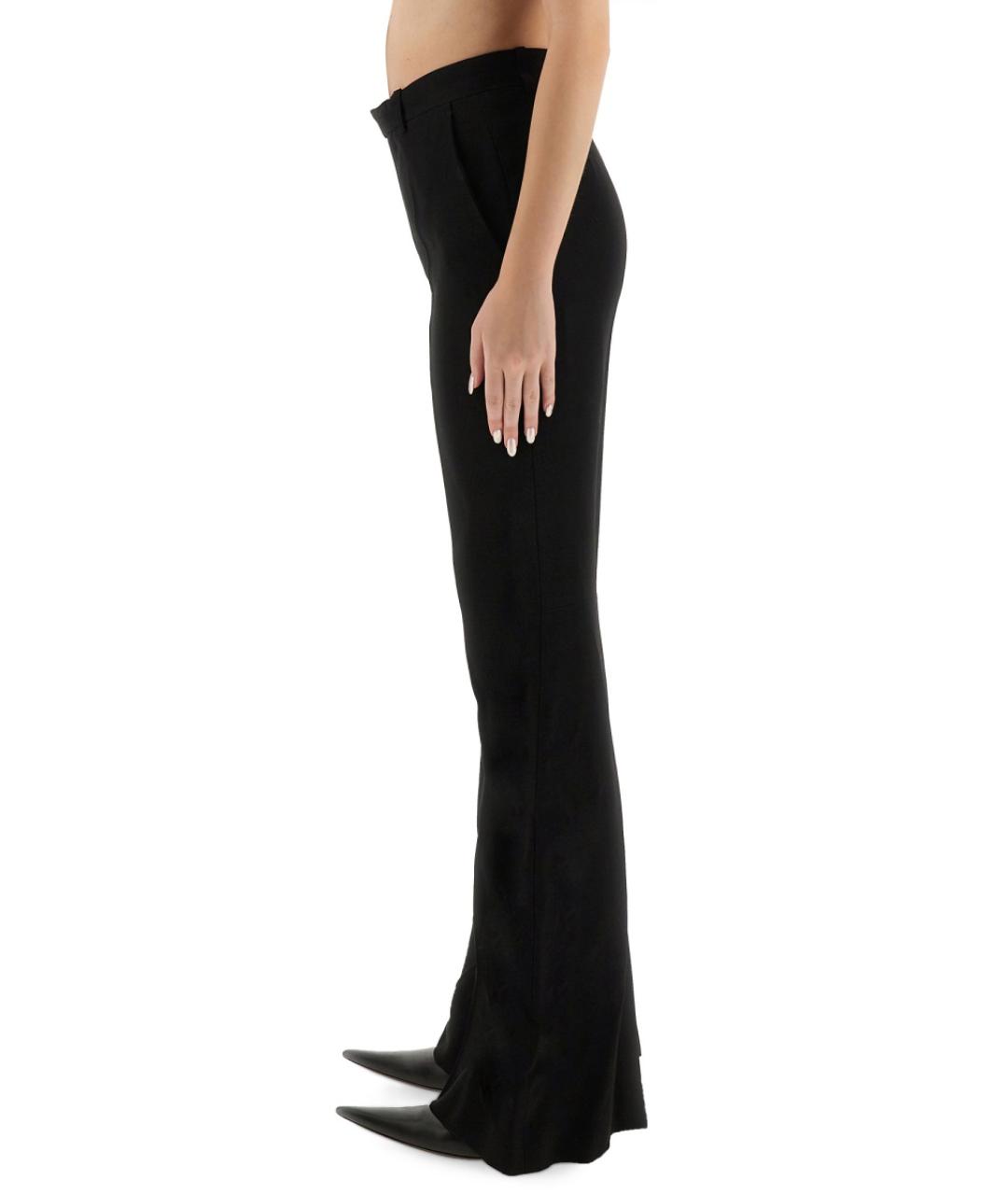 BALENCIAGA Черные вискозные прямые брюки, фото 4