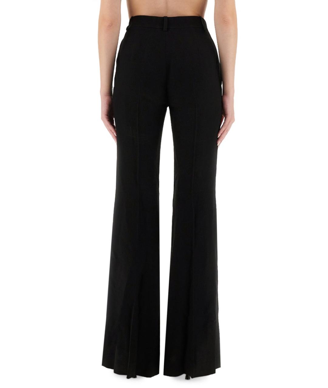 BALENCIAGA Черные вискозные прямые брюки, фото 3