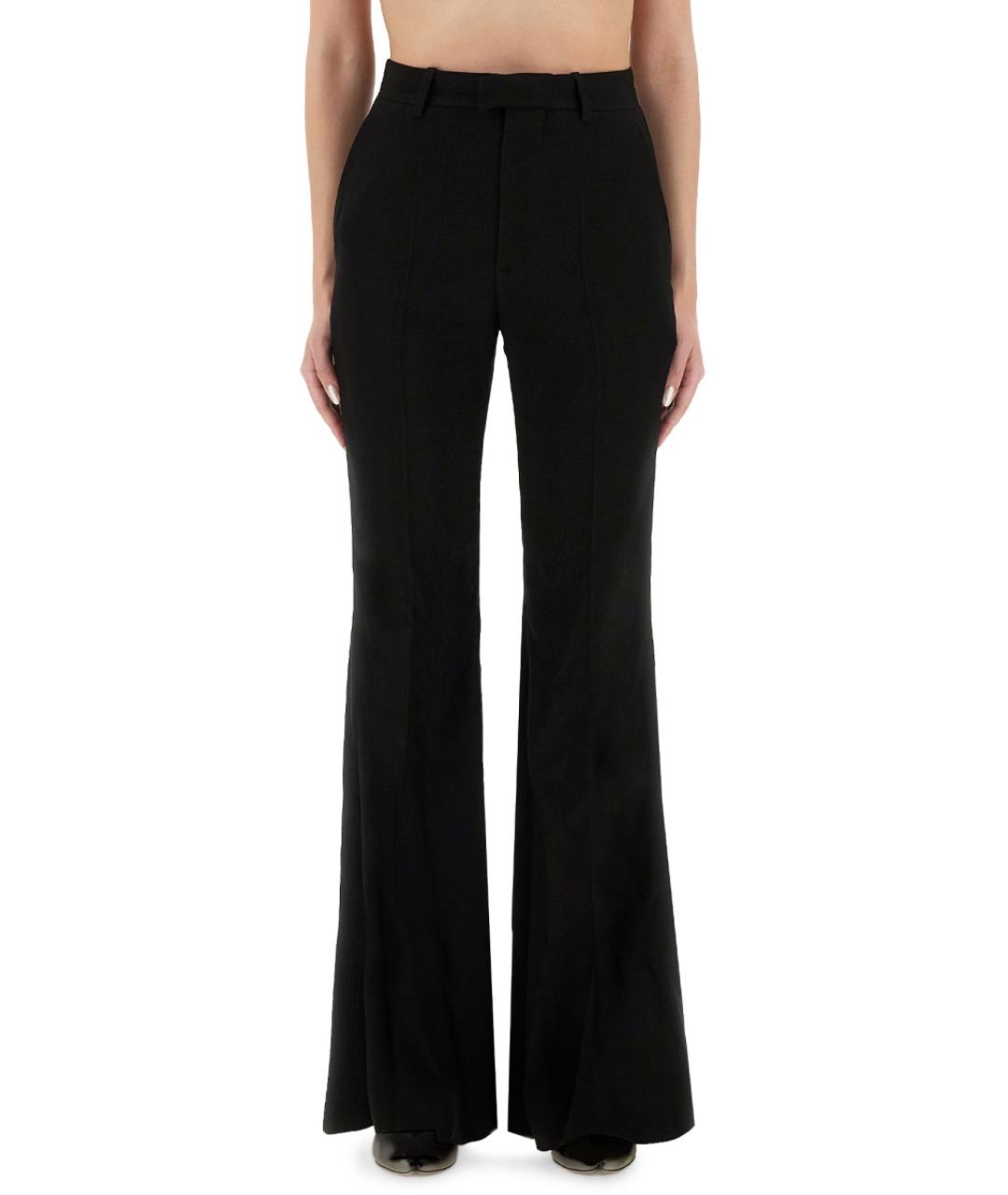 BALENCIAGA Черные вискозные прямые брюки, фото 5