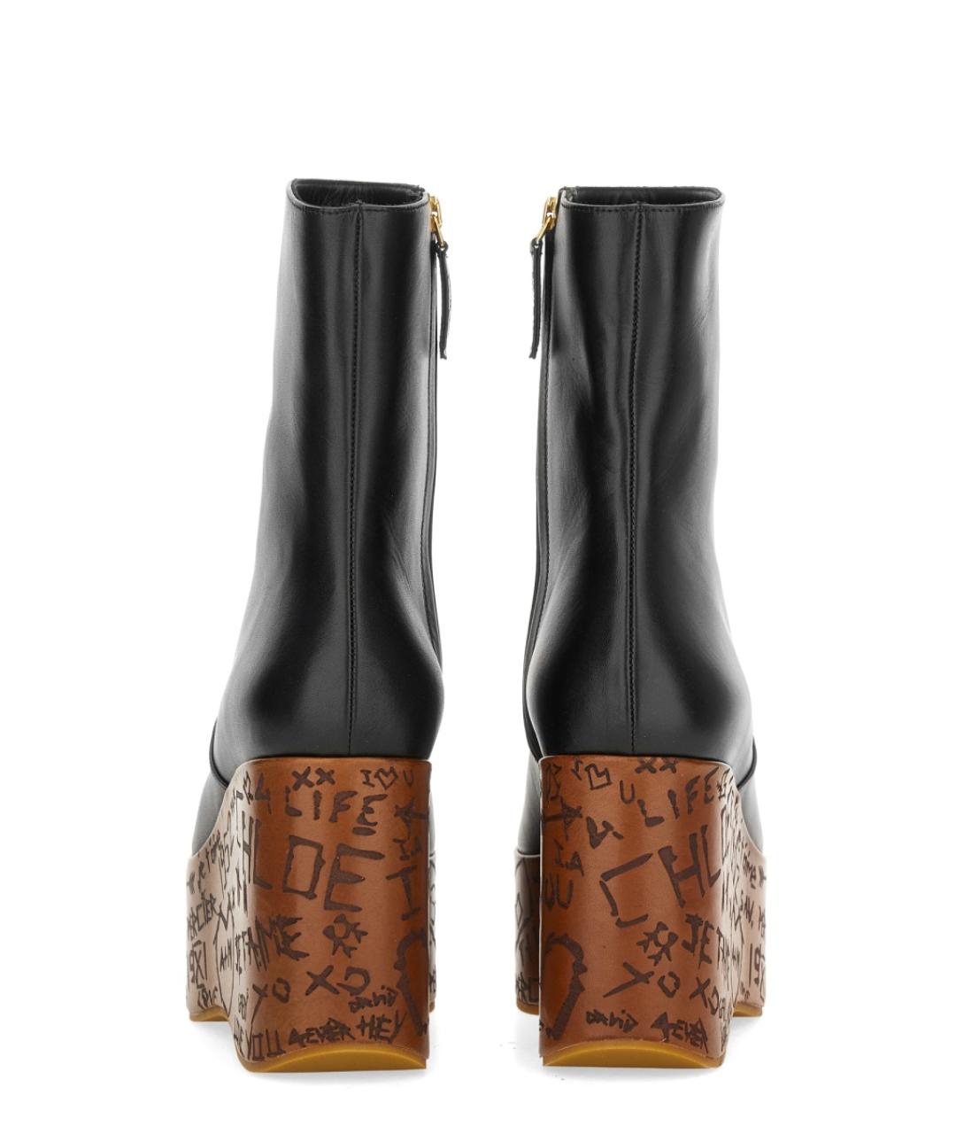 CHLOE Черные кожаные ботильоны, фото 3