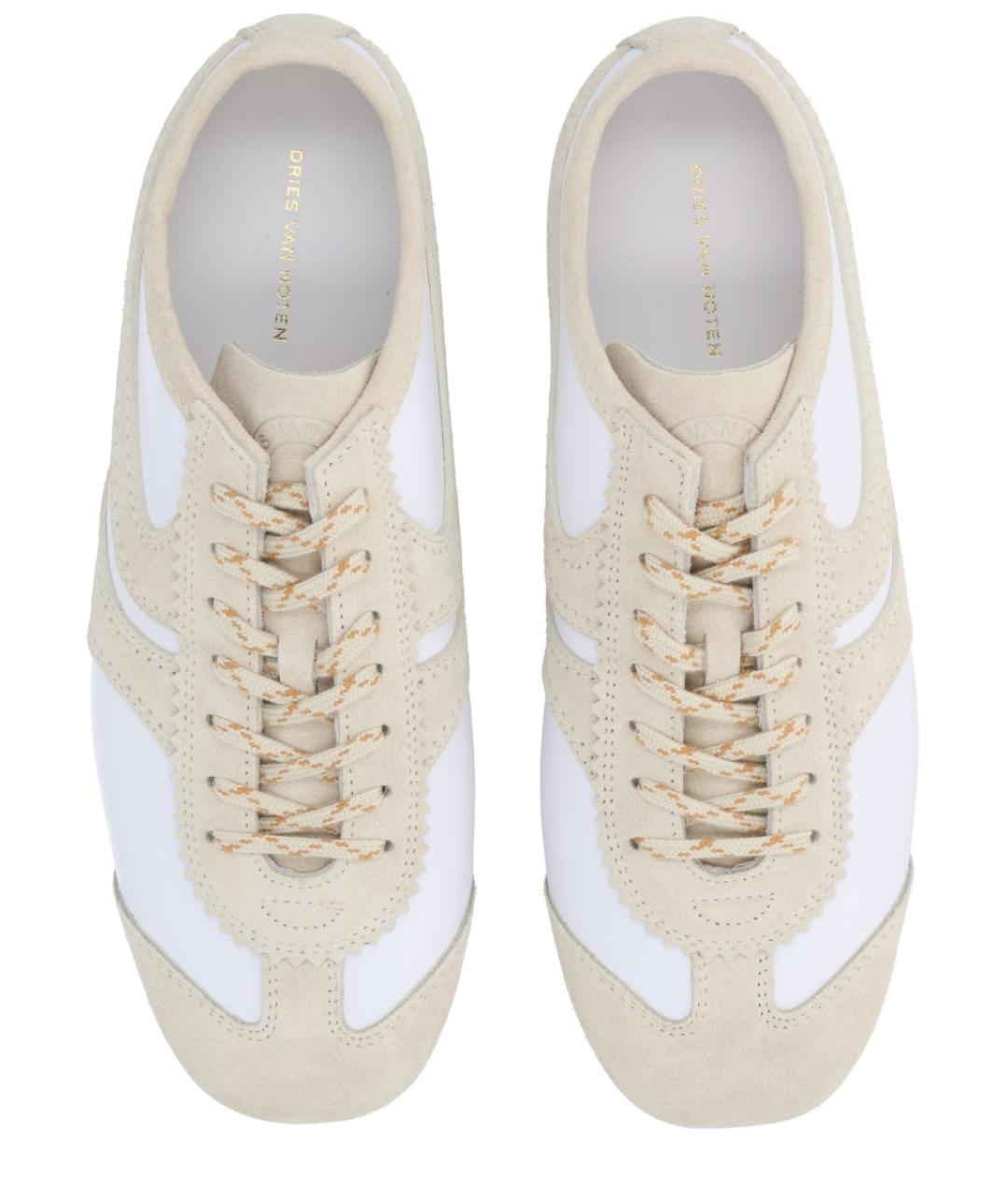 DRIES VAN NOTEN Белые кожаные кеды, фото 5