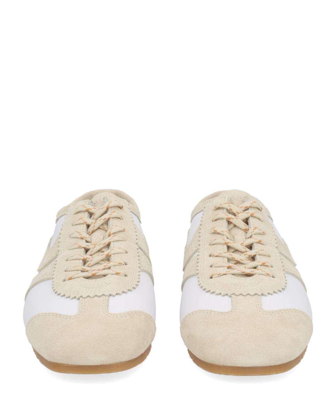 DRIES VAN NOTEN Белые кожаные кеды, фото 3